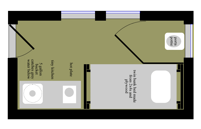 Pallet House Construction Illustrations Step 9